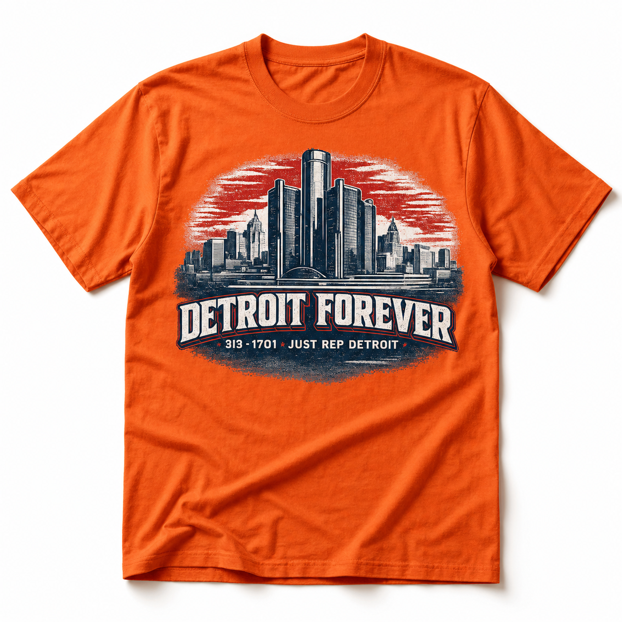 Detroit Forever Skyline Sunset