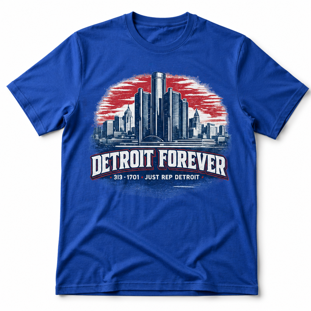 Detroit Forever Skyline Sunset